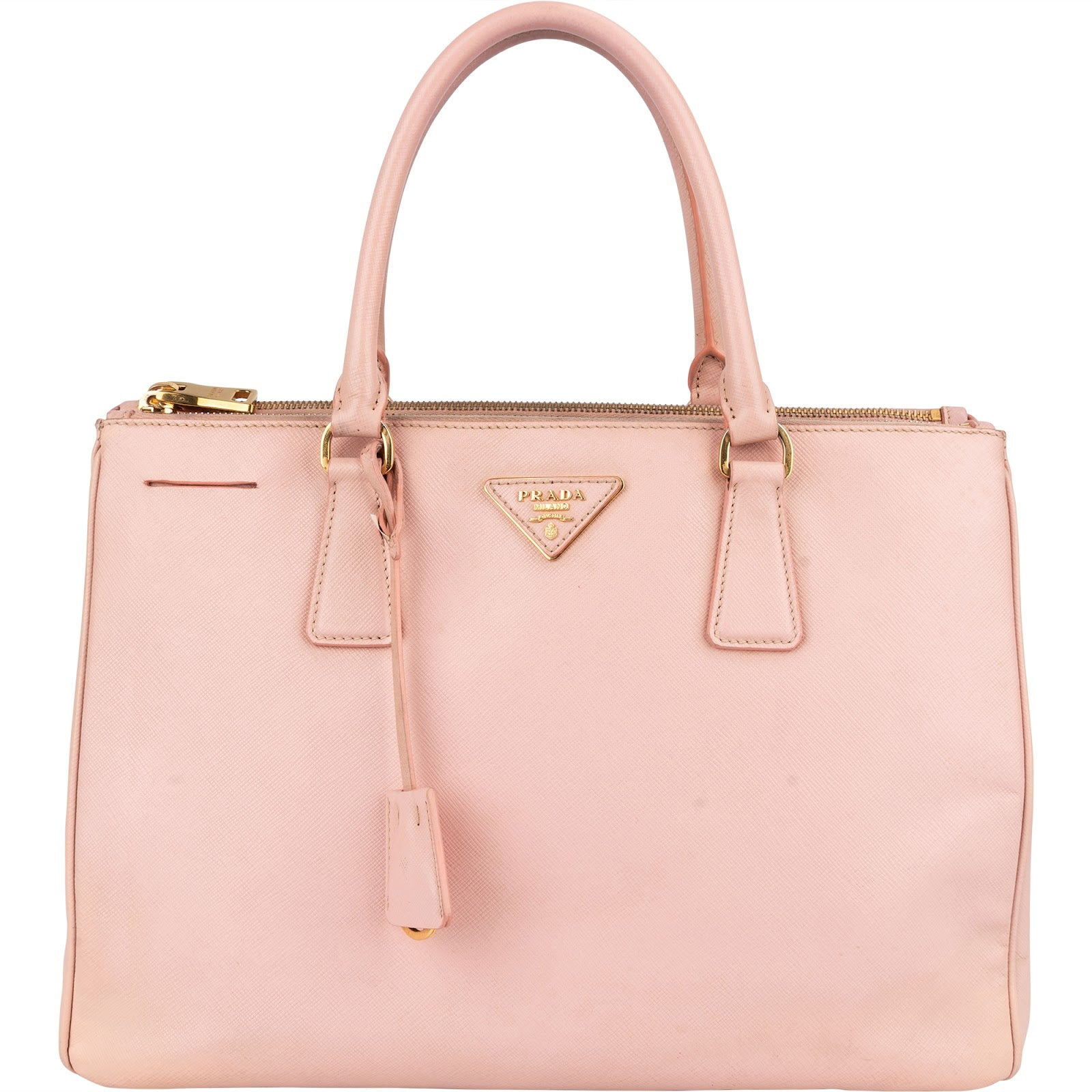 Prada Pink Saffiano Leather Galleria Handbag - vintageandkickz
