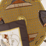 Hermès Attelage en Arbalète Silk 90 Tuch Scarf