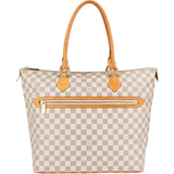 Louis Vuitton Monogram Damier Azur Canvas Saleya GM Tote Shoulder Bag