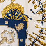 Hermès Les Clés Silk Carre 90 Scarf Tuch