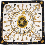 Hermès Les Clés Silk 90 Scarf Tuch