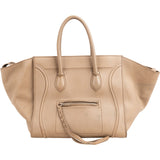 Céline Drummed Calfskin Phantom Handbag