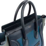 Céline Tricolor Leather Luggage Handbag