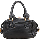 Chloé Black Leather Paddington Satchel Shoulder Bag