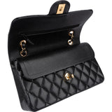 Chanel Quilted Caviar Leather Small Double Flap Shoulder Bag