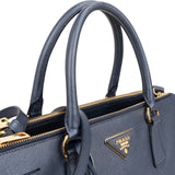 Prada Blue Saffiano Leather Galleria Handbag