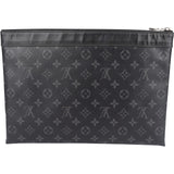 Louis Vuitton Monogram Eclipse Discovery Pochette Laptop Clutch - vintageandkickz