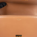 Celine Shiny Calfskin Leather Medium Triomphe Crossbody Bag