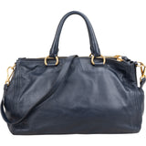 Prada Soft Calf Leather Bauletto Satchel Handbag