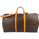 Louis Vuitton Monogram Canvas Keepall 60 Bandoulière Travel Bag