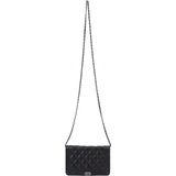 Chanel Quilted Caviar Leather Small Boy Wallet On Chain Crossbody Bag