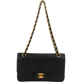 Chanel Quilted Lambskin 24K Gold Small Double Flap Shoulder Bag