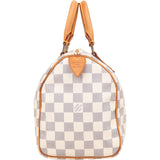 Louis Vuitton Monogram Damier Azur Canvas Speedy 25 Handbag