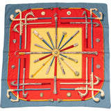 Hermès Cannes & Pommeaux Silk Carre 90 Scarf Tuch