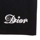 Christian Dior Black Wool Embroidered Emblem Pleated Shorts (48)