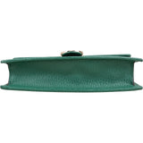 Gucci Pebbled Leather Interlocking GG Wallet on Chain Crossbody Bag