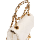 Chanel Quilted Lambskin Top Handle Bracelet Rectangular Single Flap Crossbody Handbag
