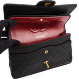 Chanel Quilted Lambskin 24K Gold Medium Double Flap Shoulder Bag