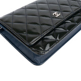 Chanel Quilted Patent Leather Wallet On Chain Crossbody Bag