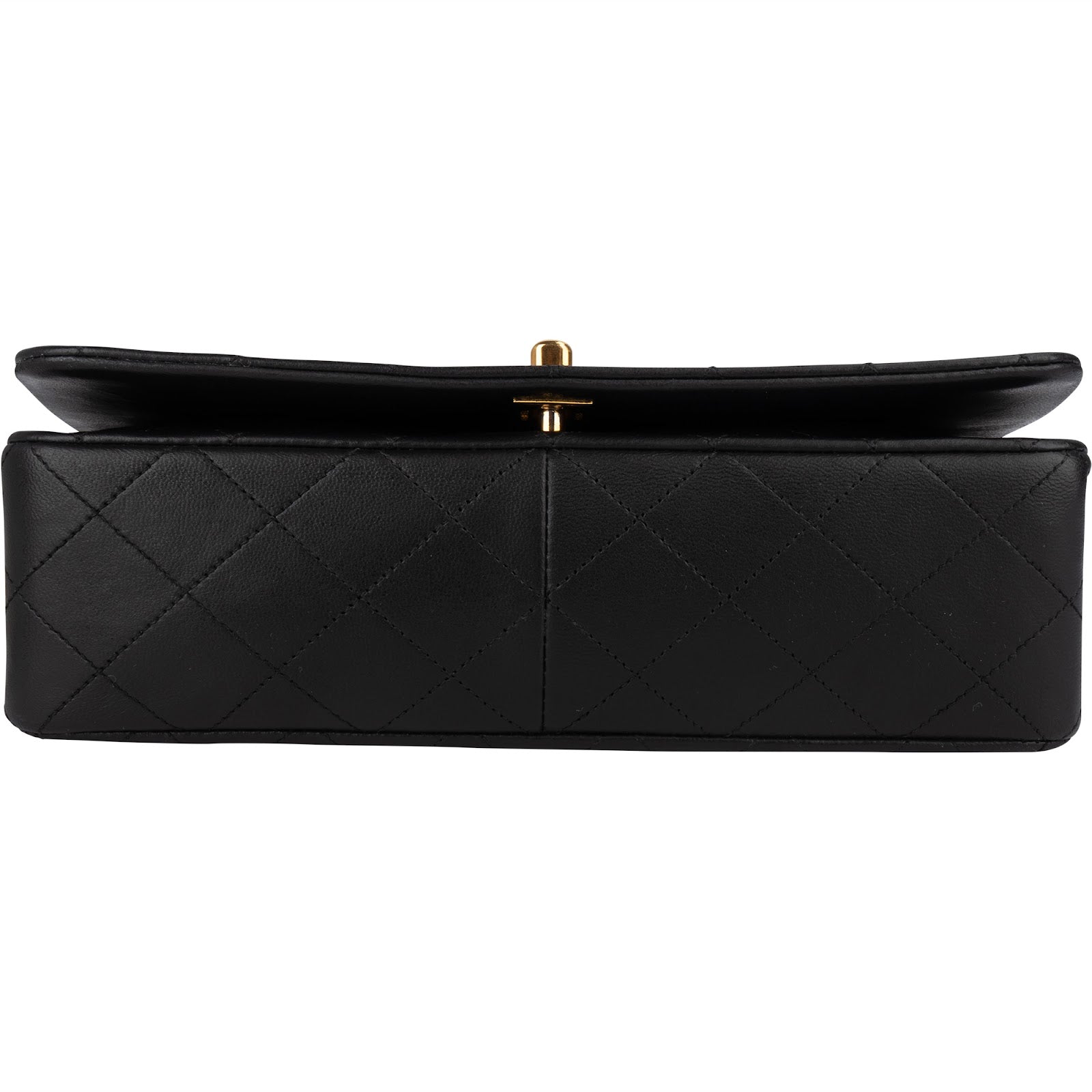 Chanel Quilted Lambskin 24K Gold Turnlock Single Flap Crossbody Bag - vintageandkickz
