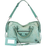 Balenciaga Light Green Leather Classic City Handbag