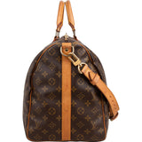 Louis Vuitton Monogram Canvas Keepall 50 Bandoulière Travel Bag