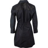 Louis Vuitton Black Cotton Open-Knit Monogram Longsleeve Blouse Dress (FR38)