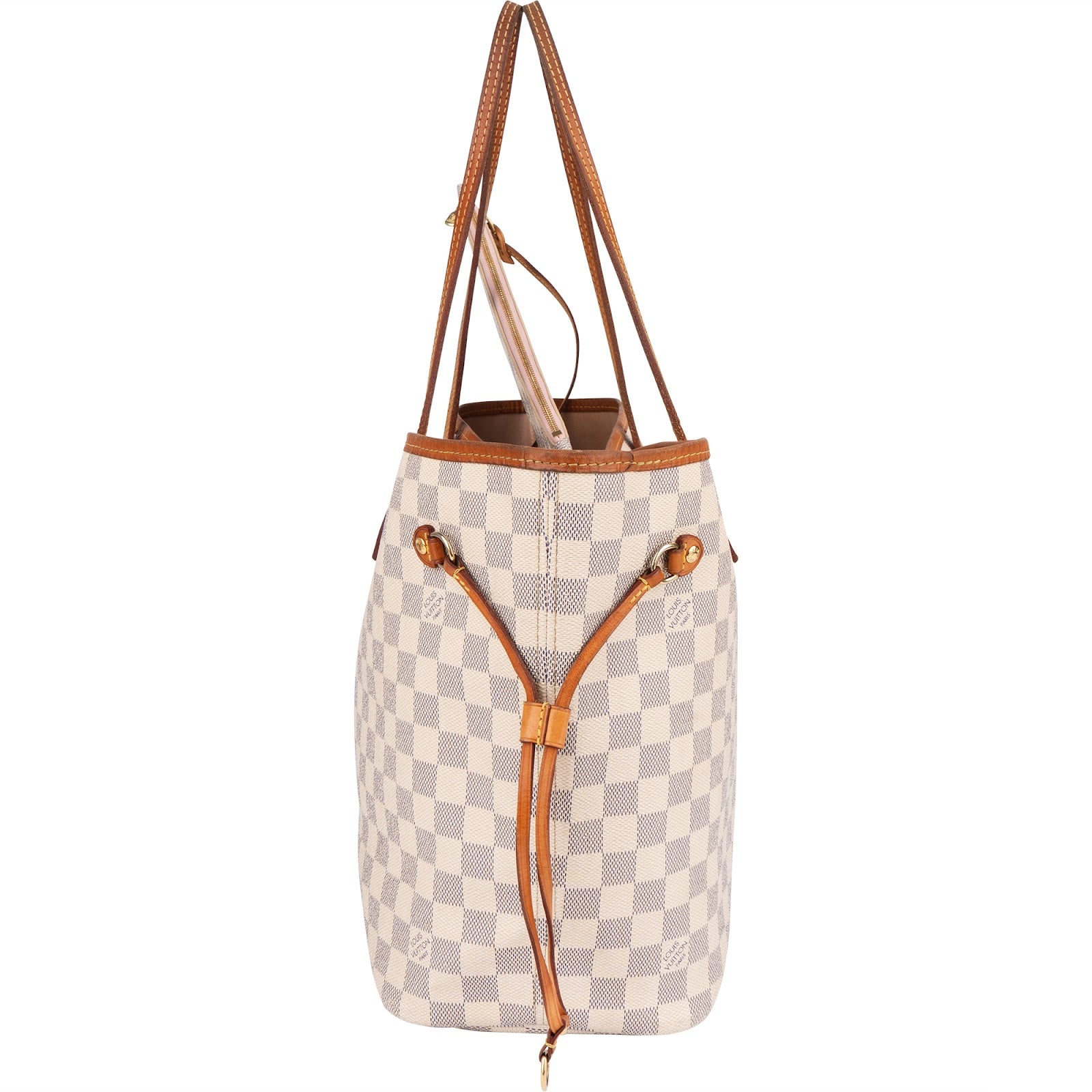 Louis Vuitton Monogram Damier Azur Neverfull MM Shoulder Bag - vintageandkickz