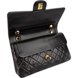 Chanel Quilted Lambskin 24K Gold Double Flap Shoulder Bag