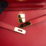 Hermès Rouge Epsom Leather Kelly Sellier 28 Handbag