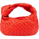 Bottega Red Veneta Intrecciato Leather Mini Jodie Handbag