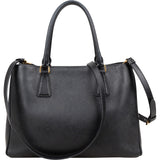 Prada Black Saffiano Leather Galleria Handbag - vintageandkickz