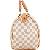 Louis Vuitton Monogram Damier Azur Canvas Speedy 30 Handbag