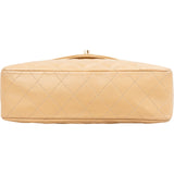 Chanel Quilted Lambskin 24K Gold Single Flap Shoulder Bag