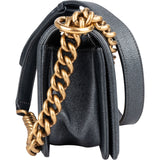 Chanel Metallic Quilted Leather Boy Single Flap Crossbody Bag - vintageandkickz