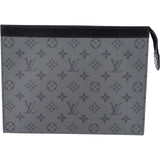 Louis Vuitton Monogram Eclipse Canvas Pochette Voyage MM Clutch
