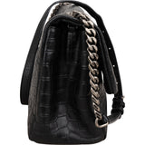 Saint Laurent Croc-Embossed Leather Niki Chain Crossbody Bag