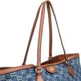 Gucci Monogram Denim GG Ophidia Medium Tote Shoulder Bag