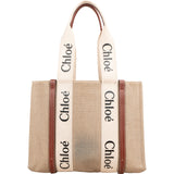 Chloé Canvas Woody Tote Medium Shoulder Bag