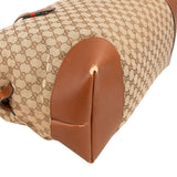 Gucci Monogram GG Canvas Web Boston Travel Bag