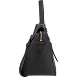 Celine Black Leather Grained Calfskin Belt Handbag