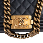 Chanel Quilted Leather Boy Single Flap Crossbody Bag - vintageandkickz