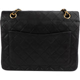 Chanel Quilted Lambskin Medium 24K Gold Double Flap Shoulder Bag