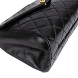 Chanel Quilted Lambskin 24K Gold Single Flap Crossbody Bag