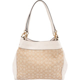 Coach Monogram Signature Jacquard Hallie Shoulder Bag