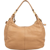 Prada Beige Vitello Daino Leather Buckle Shoulder Bag