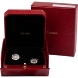 Cartier Silver Tone C Emblem 925 Sterling Silver Cufflinks Manschettenknöpfe