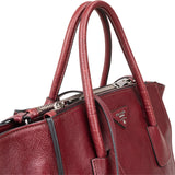 Prada Glace Calf Leather Twin Pocket Shopper Handbag