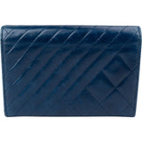 Chanel Aged Calfskin Chevron Quilted Flap Wallet