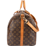 Louis Vuitton Monogram Canvas Keepall 55 Bandoulière Travel Bag